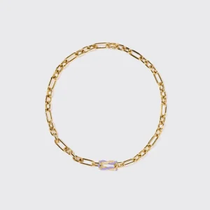 LILAC JUMBO FRUIT HOOPS PENDANT CHAIN NECKLACE [DETACHABLE]>Boochier Clearance