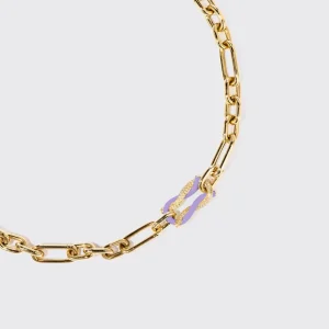 LILAC JUMBO FRUIT HOOPS PENDANT CHAIN NECKLACE [DETACHABLE]>Boochier Clearance