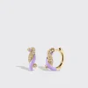 LILAC SMALL FRUIT HOOPS EARRINGS>Boochier Outlet