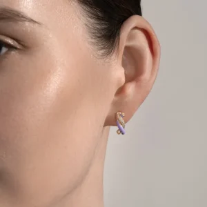 LILAC SMALL FRUIT HOOPS EARRINGS>Boochier Outlet