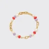 LILAC-RED DIAMOND B-BOY CHAIN BRACELET>Boochier Discount