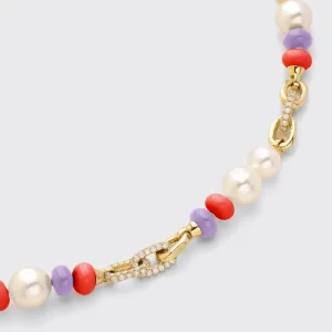 LILAC-RED DIAMOND B-BOY CHAIN NECKLACE>Boochier Discount