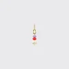 LILAC-RED DOUBLE PEARL DIAMOND B-BOY EARRING>Boochier Sale