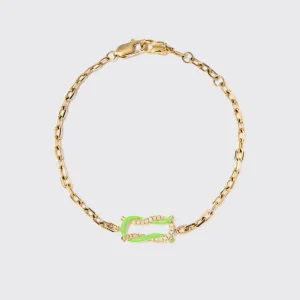 LIME GREEN FRUIT HOOPS BRACELET>Boochier Discount