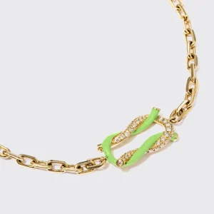 LIME GREEN FRUIT HOOPS BRACELET>Boochier Discount
