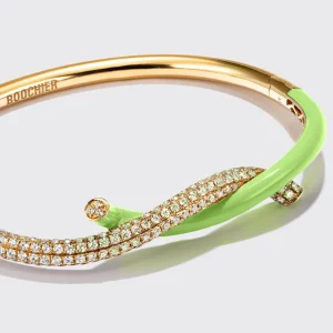 LIME GREEN FRUIT HOOPS DIAMOND BANGLE>Boochier Best