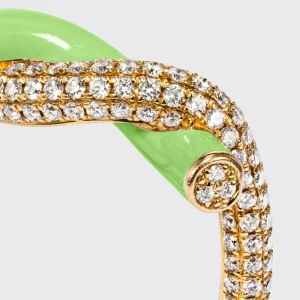 LIME GREEN FRUIT HOOPS DIAMOND RING>Boochier New