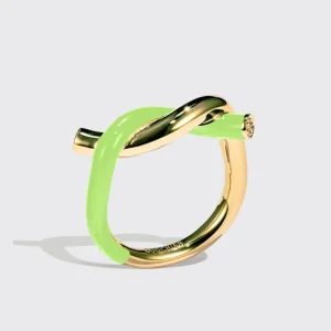 LIME GREEN FRUIT HOOPS RING>Boochier Discount