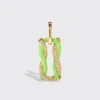 LIME GREEN JUMBO FRUIT HOOPS PENDANT>Boochier Clearance