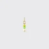 LIME GREEN-NEON YELLOW DOUBLE PEARL DIAMOND B-BOY EARRING>Boochier Sale