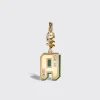 MALACHITE NOSTALGIA LETTER CHARM>Boochier Discount