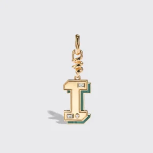 MALACHITE NOSTALGIA LETTER CHARM>Boochier Discount