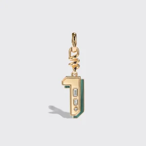 MALACHITE NOSTALGIA NUMBER CHARM>Boochier Sale