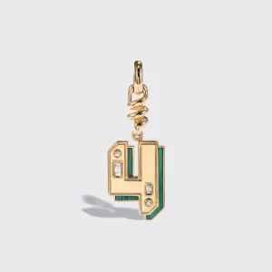 MALACHITE NOSTALGIA NUMBER CHARM>Boochier Sale