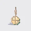 MALACHITE YELLOW GOLD CLOVER CHARM>Boochier Best
