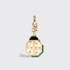 MALACHITE YELLOW GOLD LADYBUG CHARM>Boochier Online
