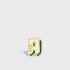 MALACHITE YELLOW GOLD MINI LETTER MONO STUD>Boochier New