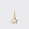 MALACHITE YELLOW GOLD MINI STAR HOOP MONO EARRING>Boochier New