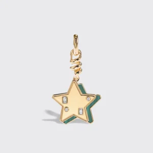 MALACHITE YELLOW GOLD STAR CHARM>Boochier Sale