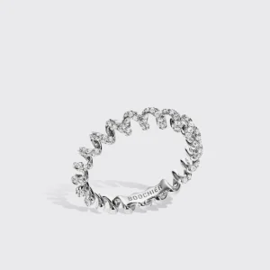 MINI WHITE GOLD DIAMOND SLINKEE RING>Boochier Hot