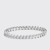 MINI WHITE GOLD DIAMOND SLINKEE BANGLE>Boochier Clearance