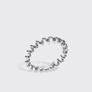 MINI WHITE GOLD SLINKEE RING>Boochier Fashion