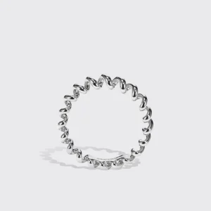 MINI WHITE GOLD SLINKEE RING>Boochier Fashion