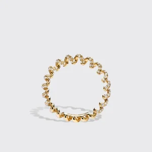 MINI YELLOW GOLD DIAMOND SLINKEE RING>Boochier Fashion