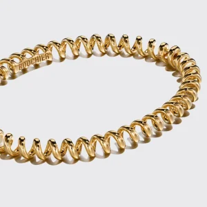 MINI YELLOW GOLD SLINKEE BANGLE>Boochier Online