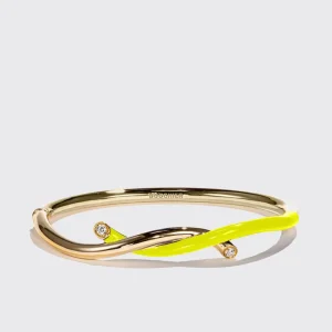 NEON YELLOW FRUIT HOOPS BANGLE>Boochier Fashion