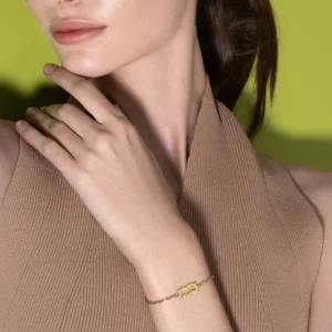NEON YELLOW FRUIT HOOPS BRACELET>Boochier Outlet