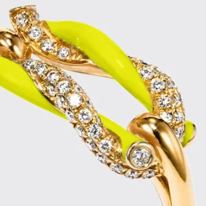 NEON YELLOW FRUIT HOOPS BUCKLE RING>Boochier Discount