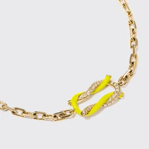 NEON YELLOW FRUIT HOOPS BRACELET>Boochier Outlet
