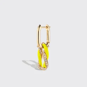 NEON YELLOW FRUIT HOOPS MONO EARRING>Boochier Outlet
