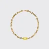 NEON YELLOW JUMBO FRUIT HOOPS PENDANT CHAIN NECKLACE [DETACHABLE]>Boochier Fashion