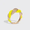 NEON YELLOW MARSHMALLOW RING>Boochier Hot