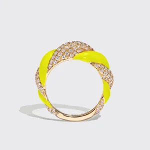 NEON YELLOW MARSHMALLOW RING>Boochier Hot