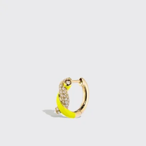NEON YELLOW SMALL FRUIT HOOPS EARRINGS>Boochier Discount