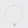 ONYX YELLOW GOLD CLOVER LEAF NECKLACE>Boochier Sale