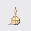ONYX YELLOW GOLD CLOVER LEAF CHARM>Boochier Online