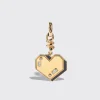 ONYX YELLOW GOLD HEART CHARM>Boochier New