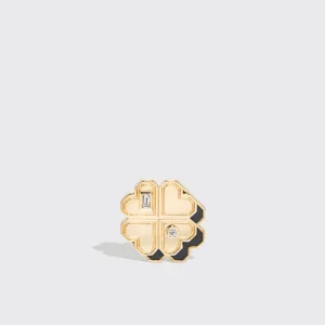 ONYX YELLOW GOLD MINI CLOVER LEAF STUDS>Boochier Fashion