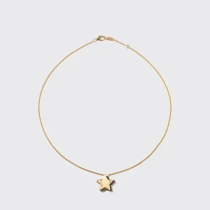 ONYX YELLOW GOLD STAR NECKLACE>Boochier New