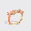 ORANGE FRUIT HOOPS DIAMOND RING>Boochier Fashion