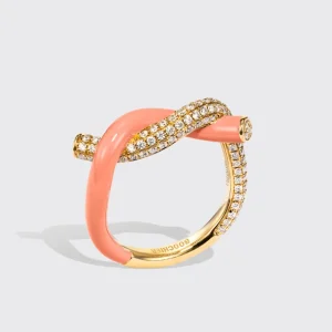 ORANGE FRUIT HOOPS DIAMOND RING>Boochier Fashion