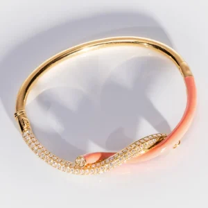 ORANGE FRUIT HOOPS DIAMOND BANGLE>Boochier Discount