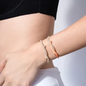 ORANGE FRUIT HOOPS DIAMOND BANGLE>Boochier Discount