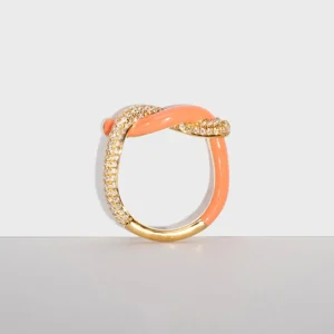 ORANGE FRUIT HOOPS DIAMOND RING>Boochier Fashion
