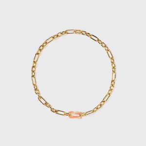 ORANGE JUMBO FRUIT HOOPS PENDANT CHAIN NECKLACE [DETACHABLE]>Boochier Hot