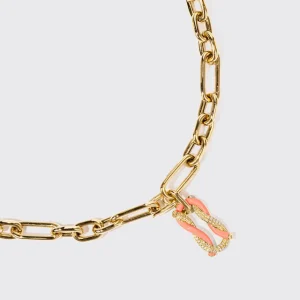 ORANGE JUMBO FRUIT HOOPS PENDANT CHAIN NECKLACE [DETACHABLE]>Boochier Hot